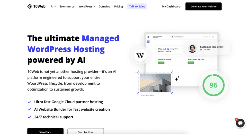 10web wordpress hosting